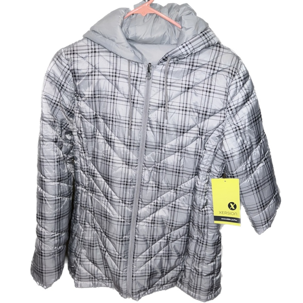 Xersion waterproof reversible puffer jacket